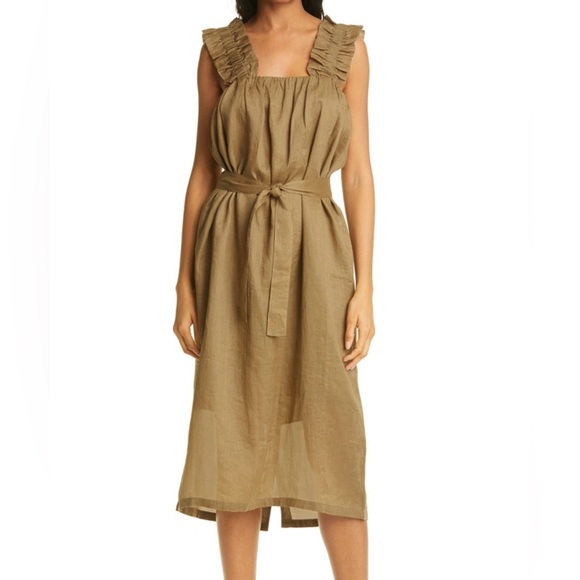 FRAME Ruffle Strap Button Back Dress - Picture 5 of 7